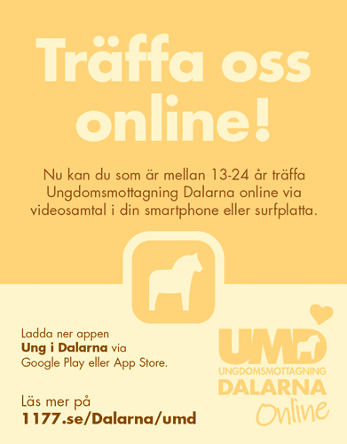Grafisk presentation av info om Ungdomsmottagning i Dalarna